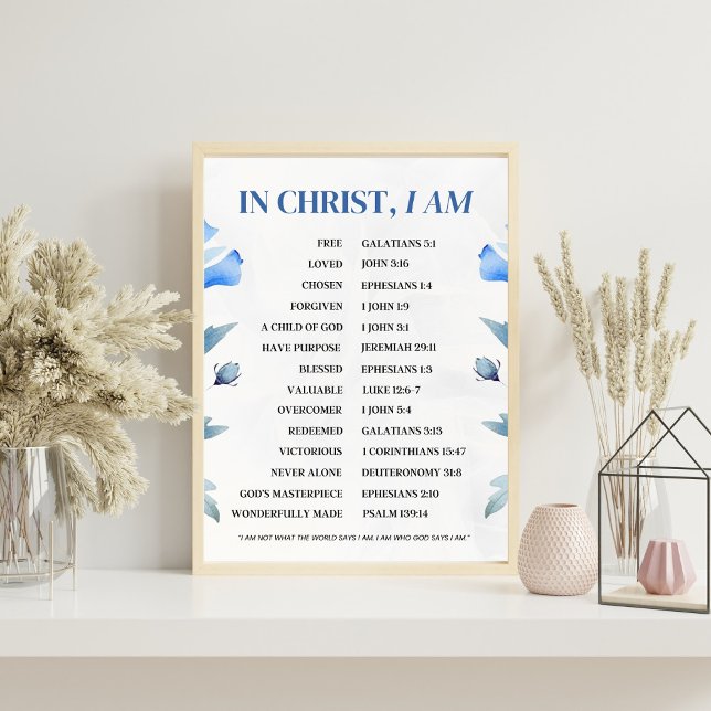 Póster In Christ I Am – Christian Identity Bible Verse  (Subido por el creador)