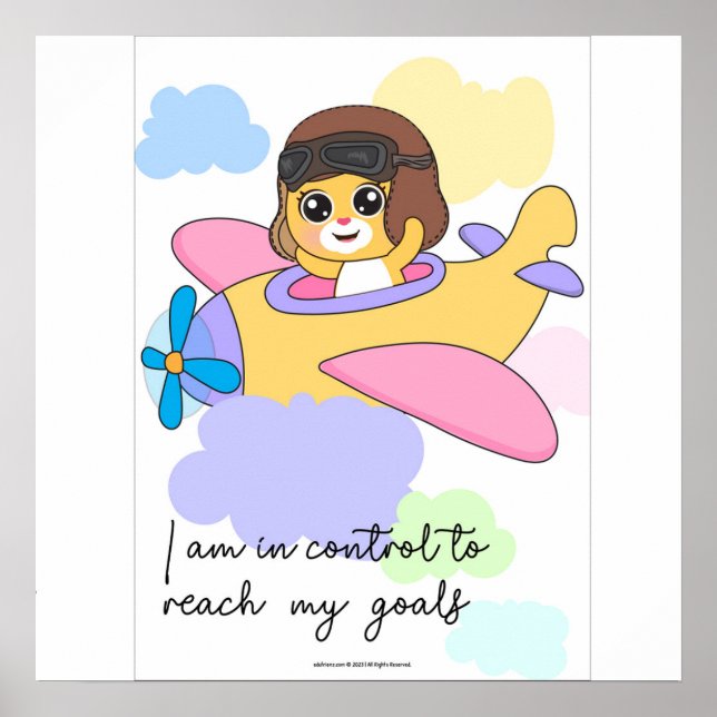 Póster In control to reach my goals Wall art (Frente)