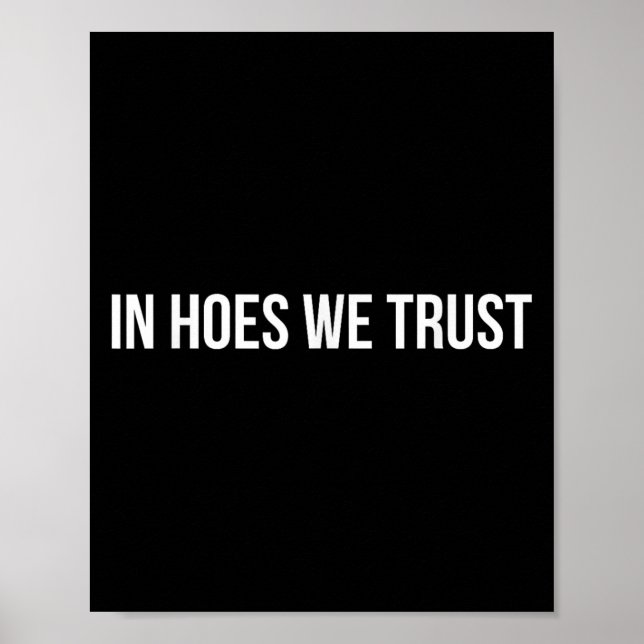 Póster In Cute Ss Cute Sss We Trust Funny Quote  (Frente)