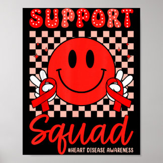 Póster In February We Wear Red Chd Awareness Heart Diseas