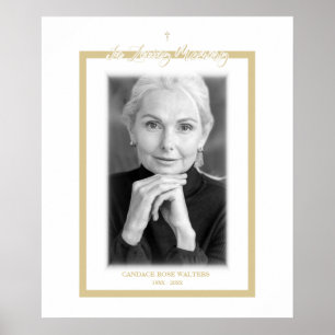 Póster In Loving Memory B&W Golden Photo Service Dear