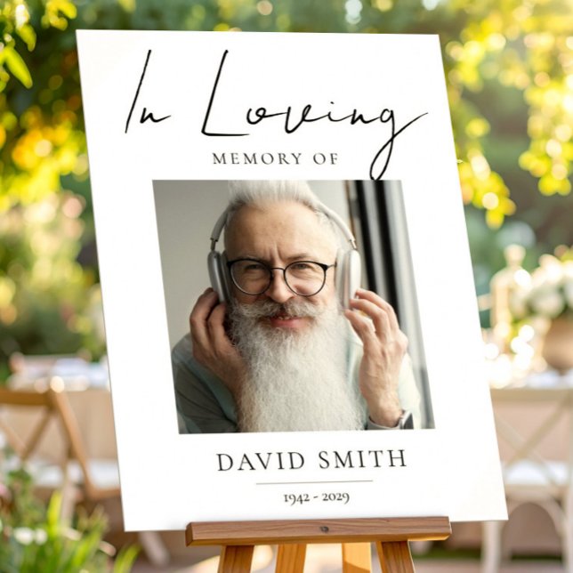 Póster In Loving Memory, Minimalist Photo for Grandpa (Subido por el creador)