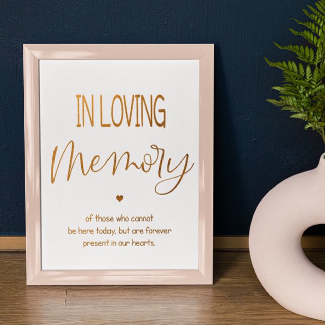 Póster In Loving Memory wedding sign 8x10 poster (Subido por el creador)