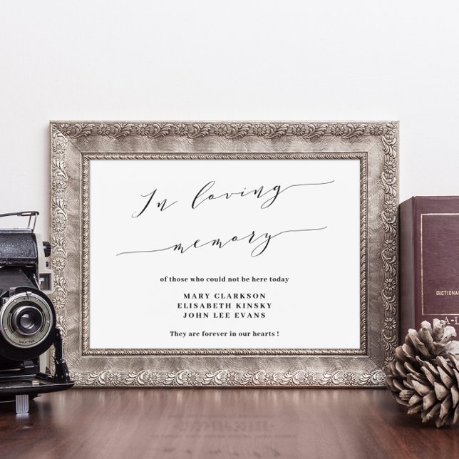 Póster In loving memory wedding sign poster (Subido por el creador)