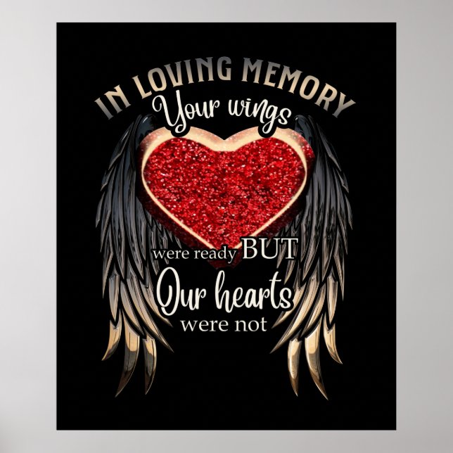 Póster In Loving Memory Your Wings Were Ready (Frente)