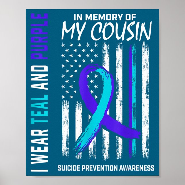 Póster In Memory Cousin Suicide Awareness Prevention Amer (Frente)