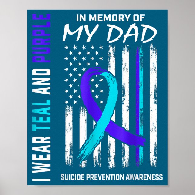 Póster In Memory Of Dad Suicide Prevention Awareness Amer (Frente)