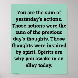 Póster "In moderation", funny, humor, joke