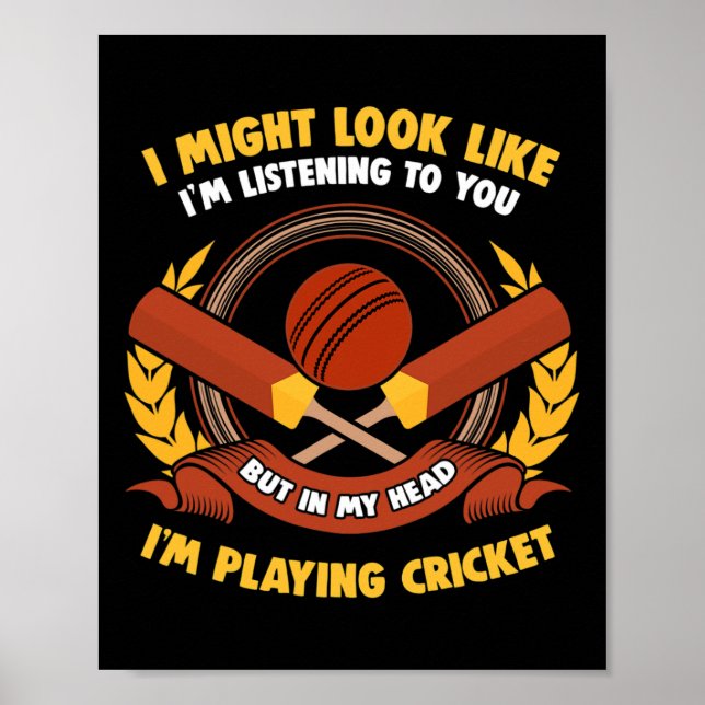 Póster In My Head I'm Playing Cricket  (Frente)