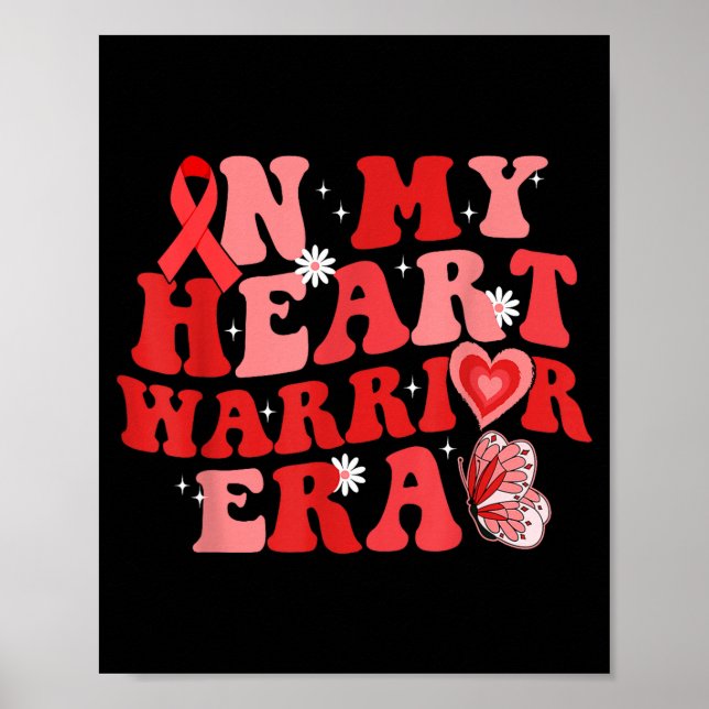 Póster In My Heart Warrior Era Chd Heart Disease Awarenes (Frente)