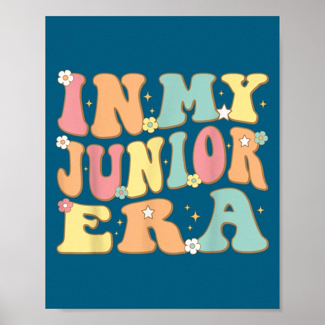 Póster In My Junior Era Groovy First Day School 11th Grad (Frente)