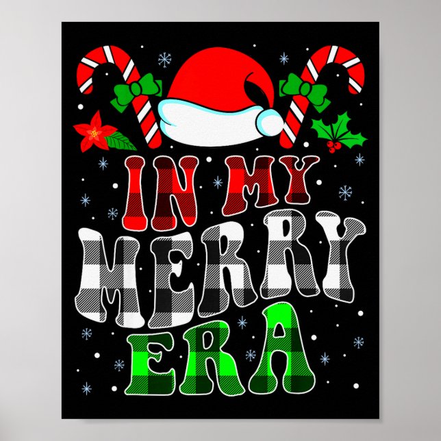 Póster In My Merry Era Family Matching Cute Groovy Merry  (Frente)