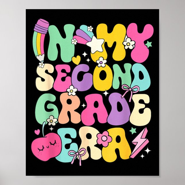 Póster In My Second Grade Era Teachers Women Back To Scho (Frente)