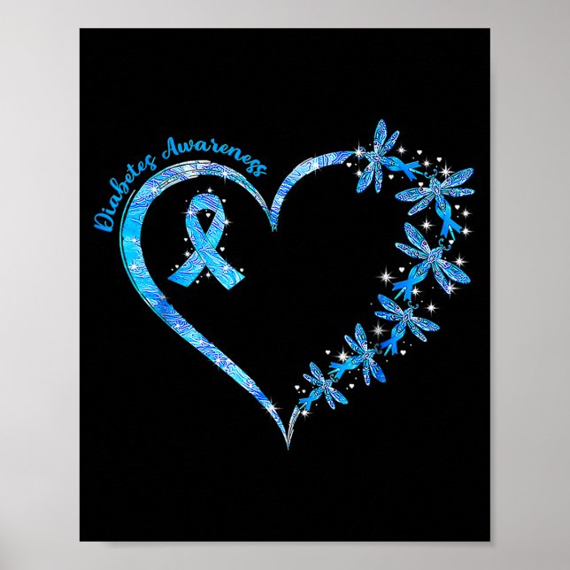 Póster In November We Wear Blue Diabetes Awareness Love  (Frente)