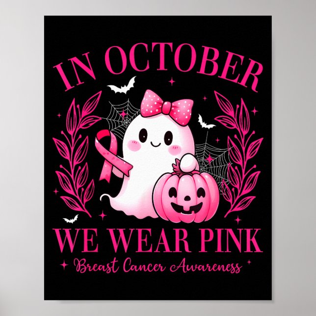 Póster In October We Wear Nk Breast Cancer Awareness Nk G (Frente)