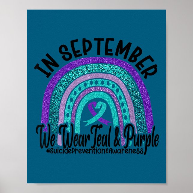 Póster In September Wear Teal And Purple Rainbow Suicide  (Frente)