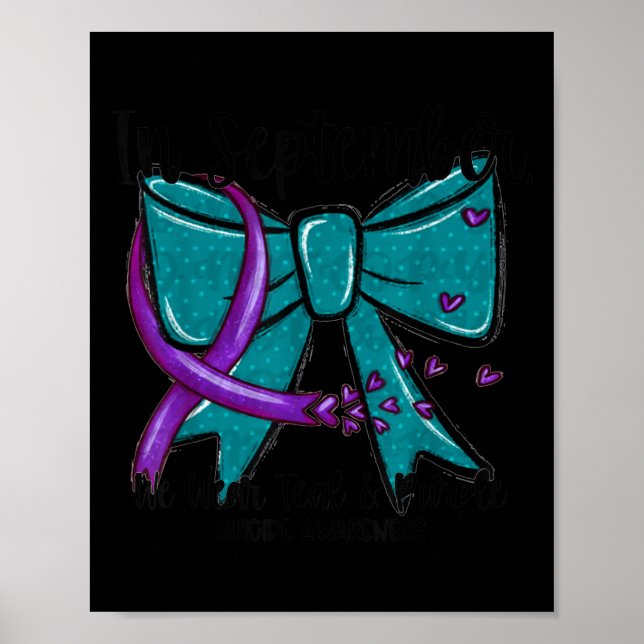 Póster In September Wear Teal Purple Suicide Prevention B (Frente)
