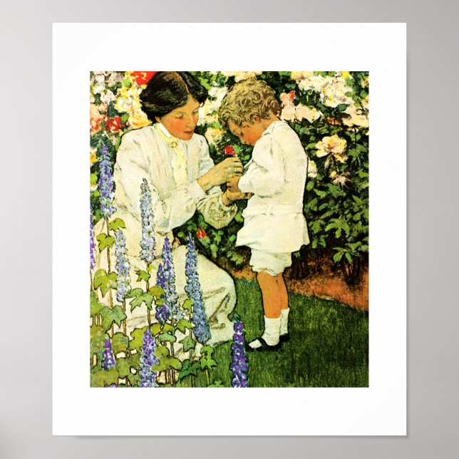 Póster "In the Garden" por Jessie Willcox Smith Poster (Frente)