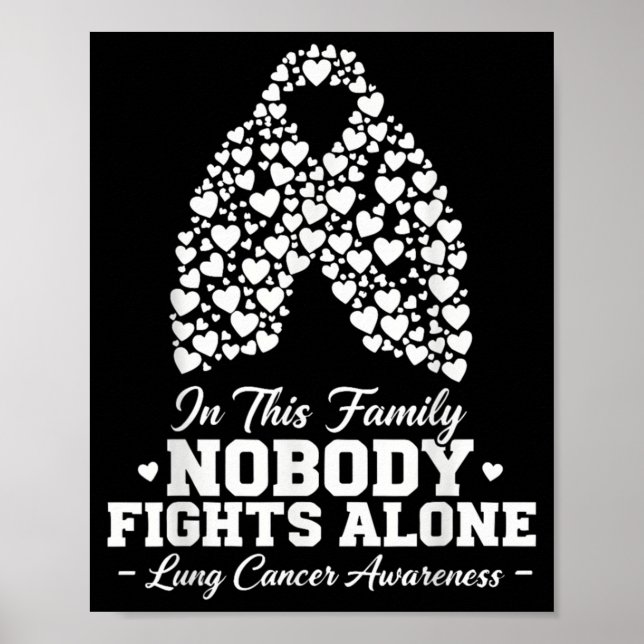 Póster In This Family Nobody Fights Alone Lung Cancer Shi (Frente)