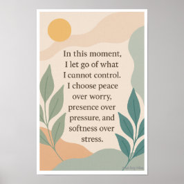 Póster In This Moment I Let Go-Affirmation Wall Art