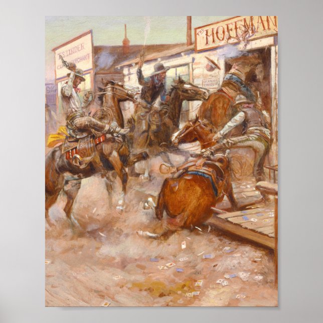 Póster In Without Knocking 1909 Charles Marion Russell (Frente)