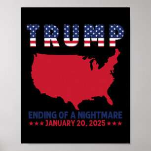 Póster Inauguración 2025 Trump Elecciones Fin De Una Noch