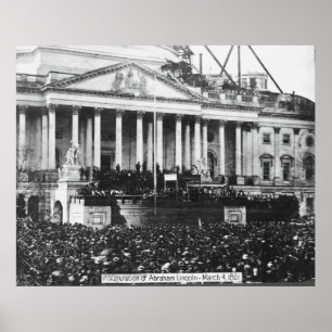 Póster Inauguración de Abraham Lincoln 4 de marzo de 1861