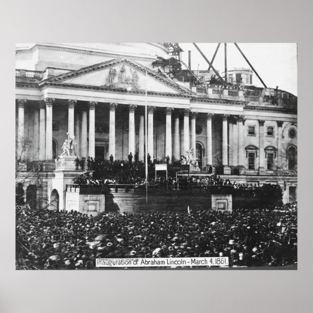Póster Inauguración de Abraham Lincoln 4 de marzo de 1861 (Frente)
