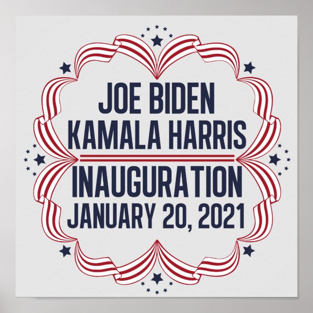 Póster Inauguración de Joe Biden Kamala Harris 2021 (Frente)