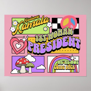 Póster Inauguración de Kamala Harris 1ra Mujer Presidenta