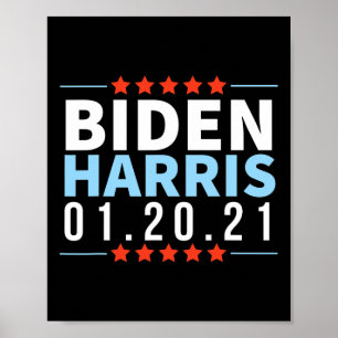 Póster Inauguración de victoria electoral de Biden Harris