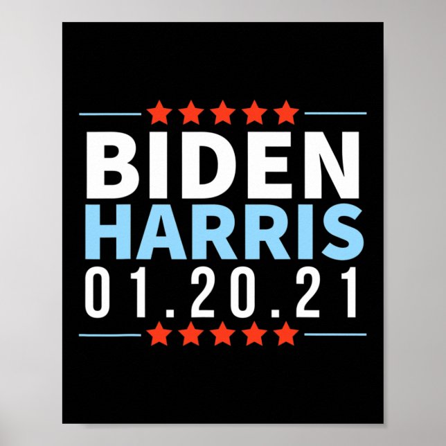 Póster Inauguración de victoria electoral de Biden Harris (Frente)