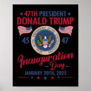 Póster Inauguración del presidente 45 47 Donald Trump 20 
