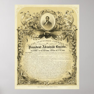 Póster Inaugural Address of Abraham Lincoln March 4 1865