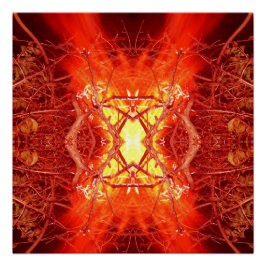 Póster Incendio abstracto