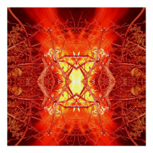 Póster Incendio abstracto