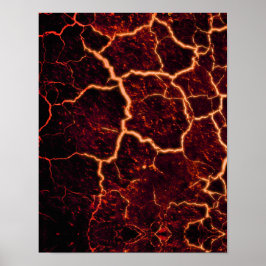 Póster incendio de fondo en lava