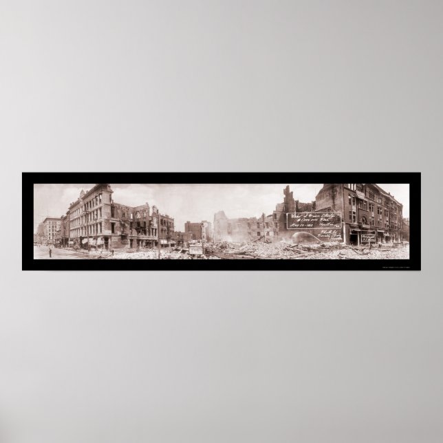 Póster Incendio de un millón de dólares en Houston Foto d (Frente)