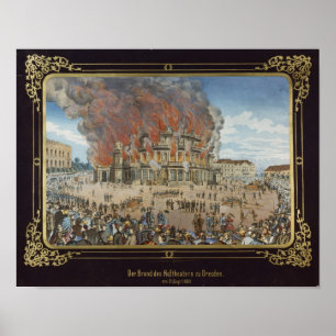 Póster Incendio en el Teatro Real de Dresden