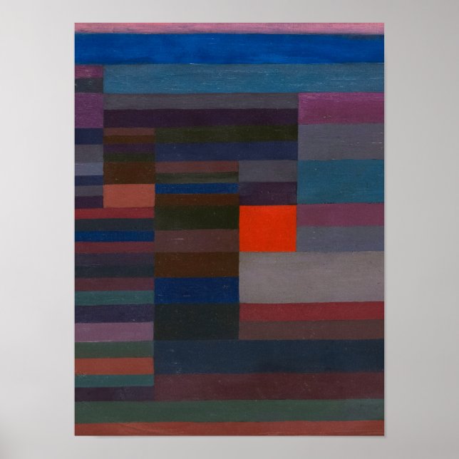 Póster Incendio en la noche de Paul Klee (Frente)