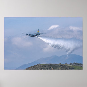 Póster Incendios de combate C-130