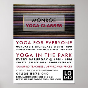 Póster Incentivo de color, publicidad de clase de yoga
