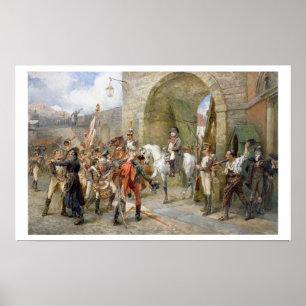Póster Incidente en la guerra peninsular - Entra Napoleón