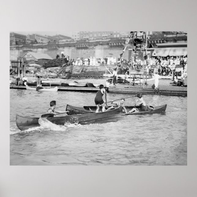 Póster Inclinación de canoas (Frente)