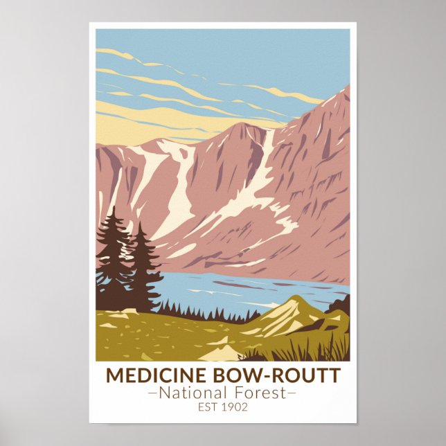Póster Inclinación de medicamentos - Vintage forestal nac (Frente)