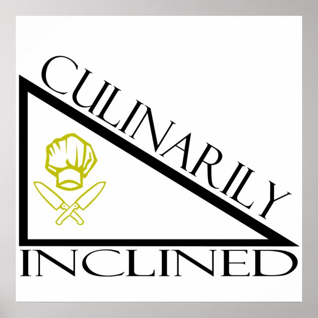 Póster Inclinado culinariamente (Frente)