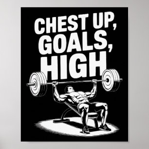 Póster Incline Bench Press Bodybuilding Fitness Workout G