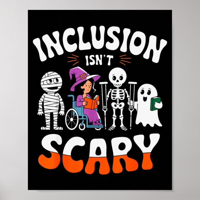 Póster Inclusion Isn't Y Sped Halloween Special Education (Frente)