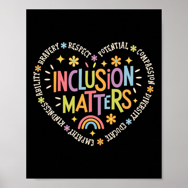 Póster Inclusion Problems Special Education Teacher Autis (Frente)