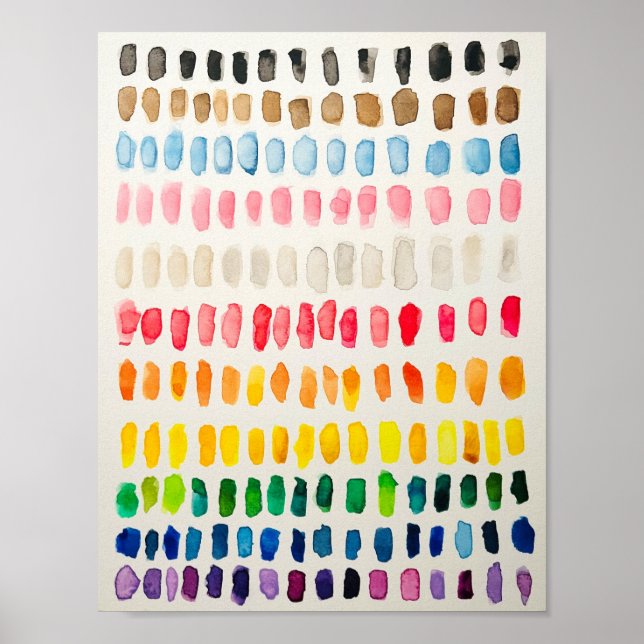 Póster Inclusive Pride Flag Watercolor Poster Art Print (Frente)